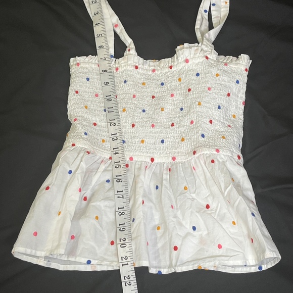 NWT Loft White Polka Dot Top - Picture 9 of 11